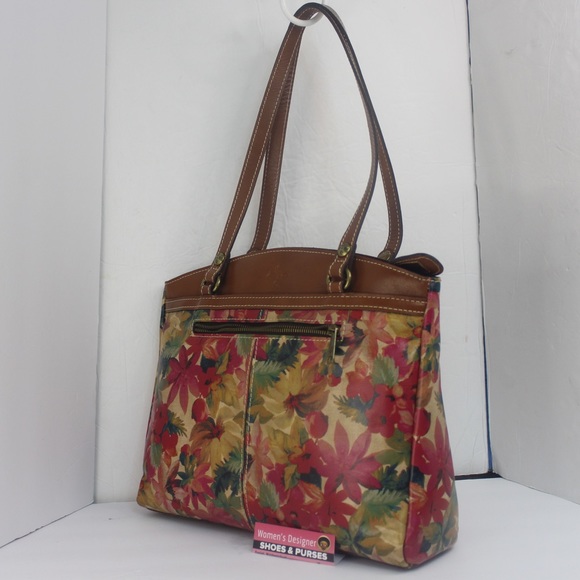 Patricia Nash Poppy Leather Tote Shoulder Bag - Picture 3 of 12